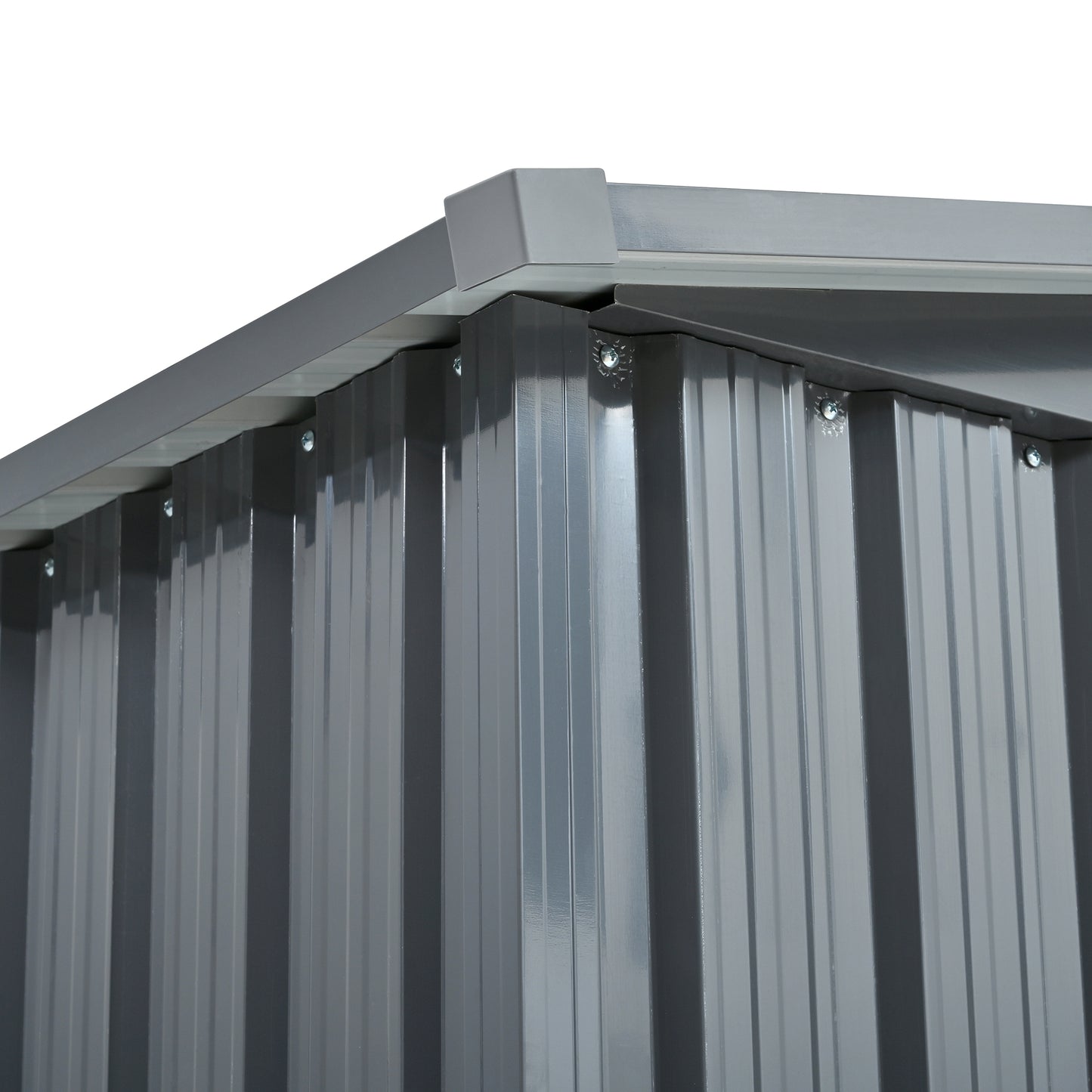 Metal Storage Shed with Double Doors, Heavy-Duty Galvanized Steel Outdoor Garden Shed for Tools, Lawn Equipment, and Yard Storage (72.8"Hx68.9"Dx87.8"W)