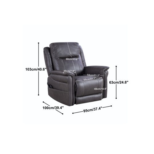 Liyasi OKIN Motor Rocking and 240 Degree Swivel Single Sofa Seat recliner Chair Infinite Position