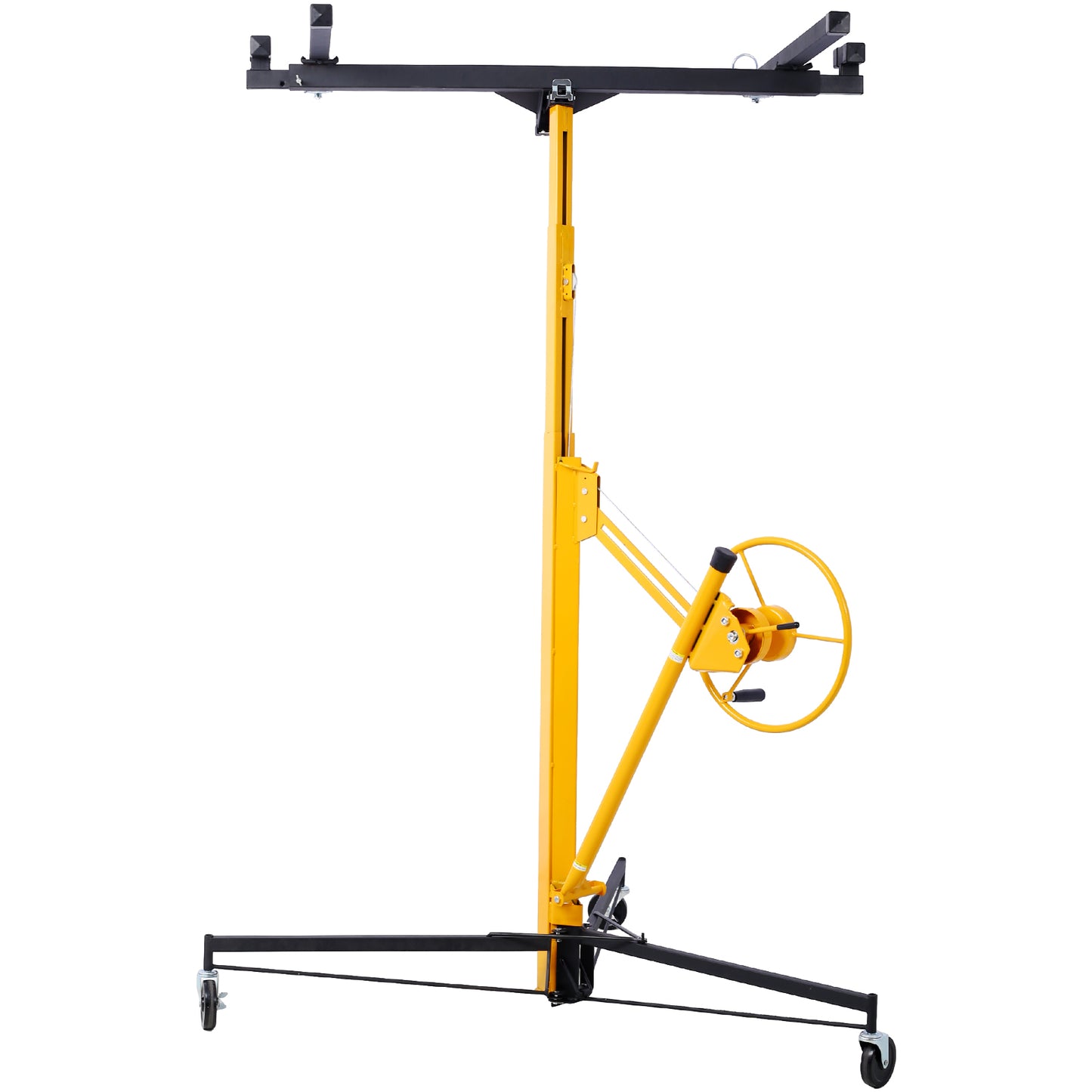 Drywall Lift Panel 11' Lift Drywall Panel Hoist Jack Lifter, BLACK+YELLOW
