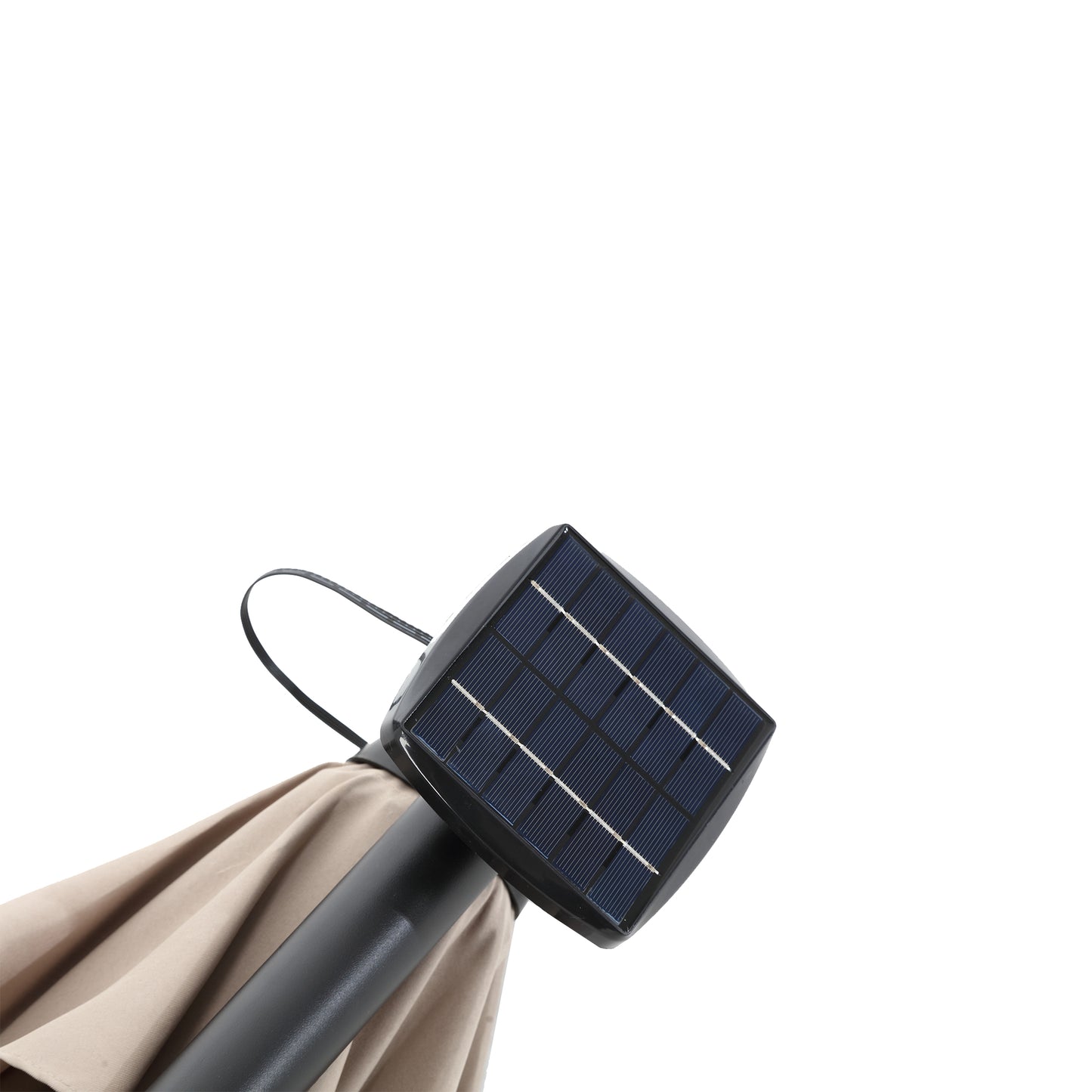 10ft Solar LED Offset Hanging Market Patio Umbrella