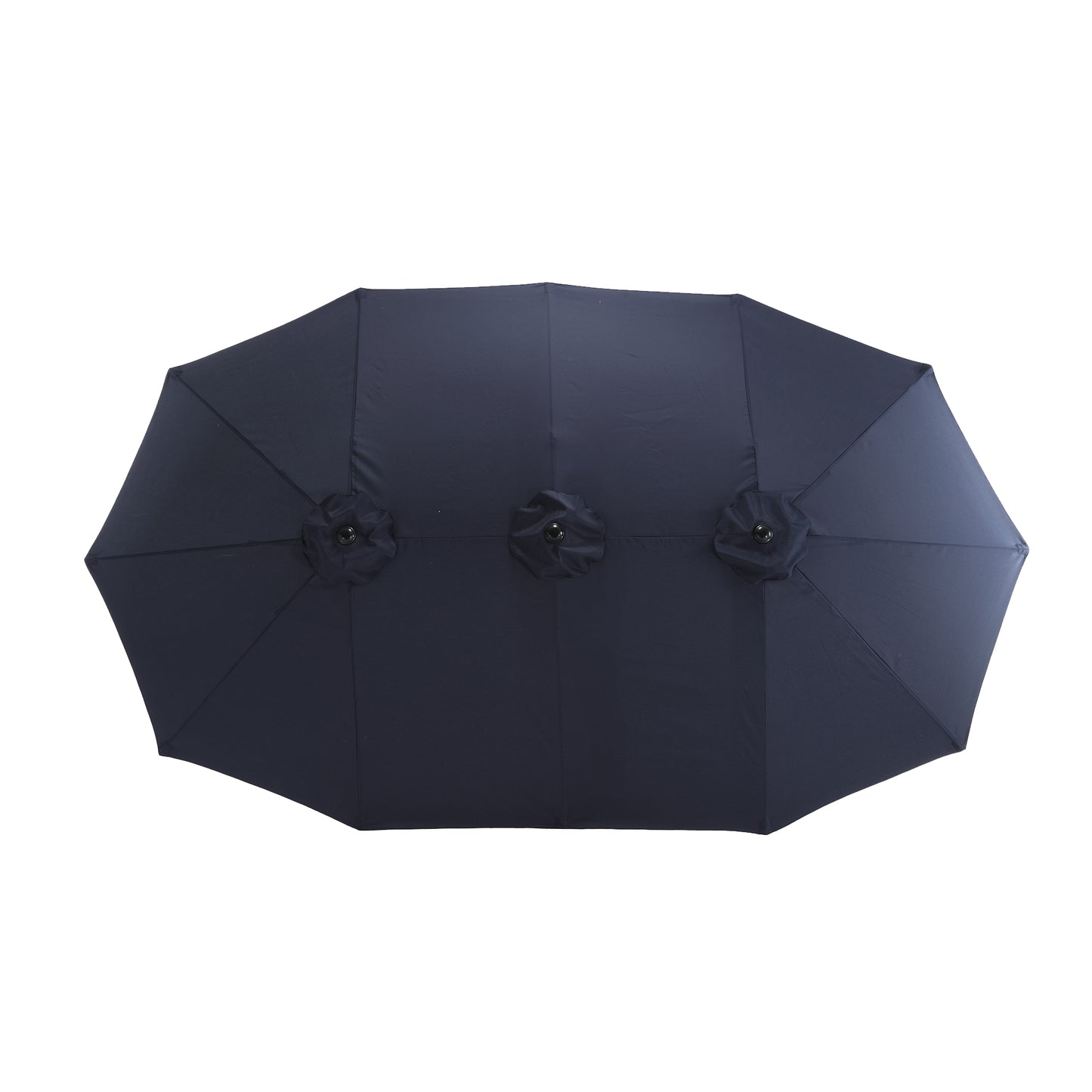 14.8 Ft Double Sided Outdoor Umbrella Rectangular Large with Crank ( Navy blue )