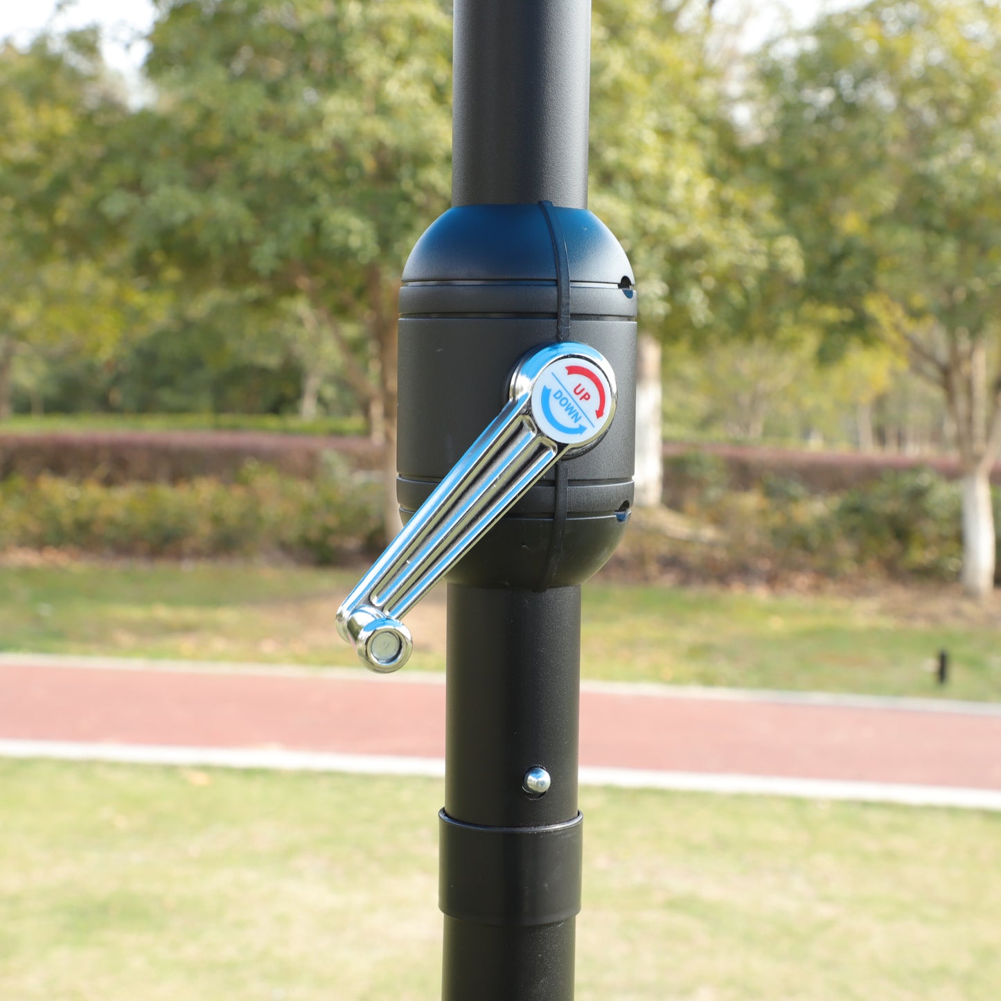 15x9ft Large Double-Sided Rectangular Outdoor Twin Patio Market Umbrella with light and base- blue