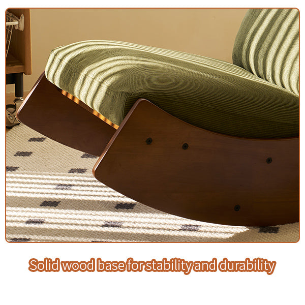 Comfortable Glider Rocking Chair, High-Quality Upholstery Glider Chair, Solid Wood Frame, Perfect for Multiple Settings Accent Reading Chair for Bedroom,Living Room,Nursery