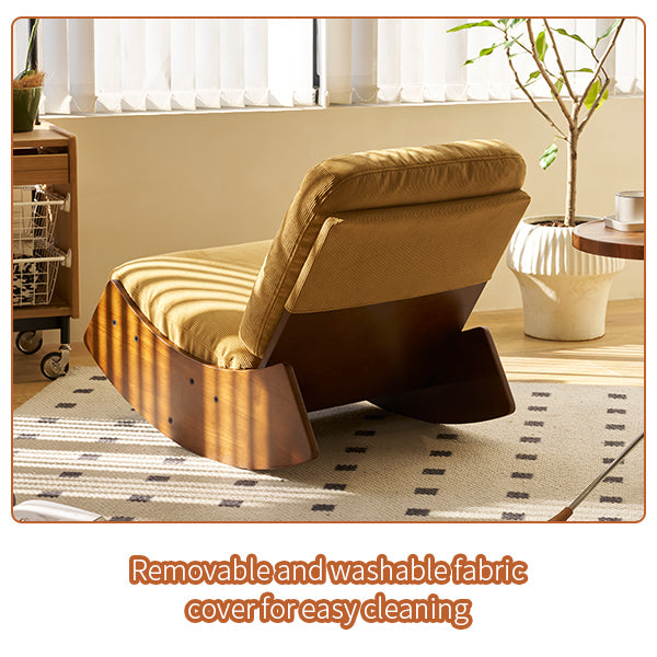 Comfortable Glider Rocking Chair, High-Quality Upholstery Glider Chair, Solid Wood Frame, Perfect for Multiple Settings Accent Reading Chair for Bedroom,Living Room,Nursery