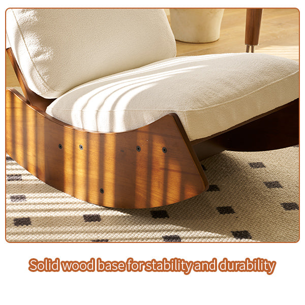 Comfortable Glider Rocking Chair, High-Quality Upholstery Glider Chair, Solid Wood Frame, Perfect for Multiple Settings Accent Reading Chair for Bedroom,Living Room,Nursery