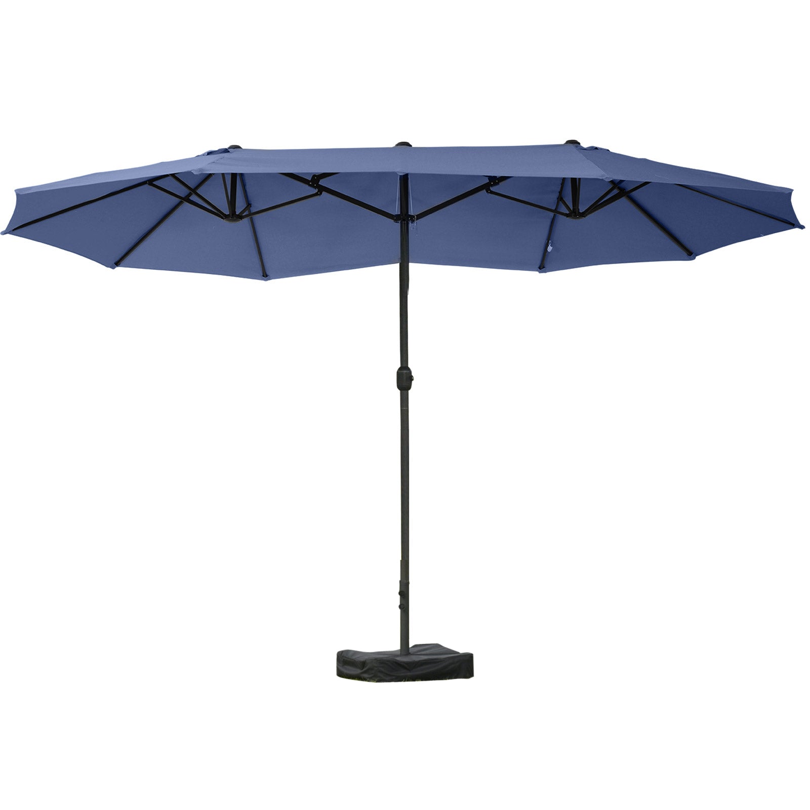 15 foot rectangular patio umbrella Outsunny Patio Umbrella 15' Steel Rectangular Outdoor Double Sided Mar – Flynama