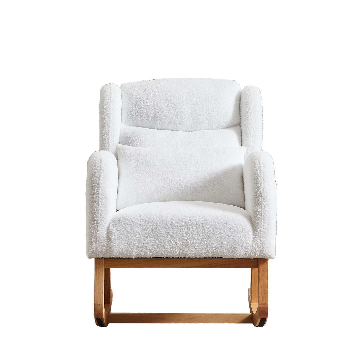 27.2"W Modern Accent High Backrest Living Room Lounge Arm Rocking Chair, Two Side Pocket
