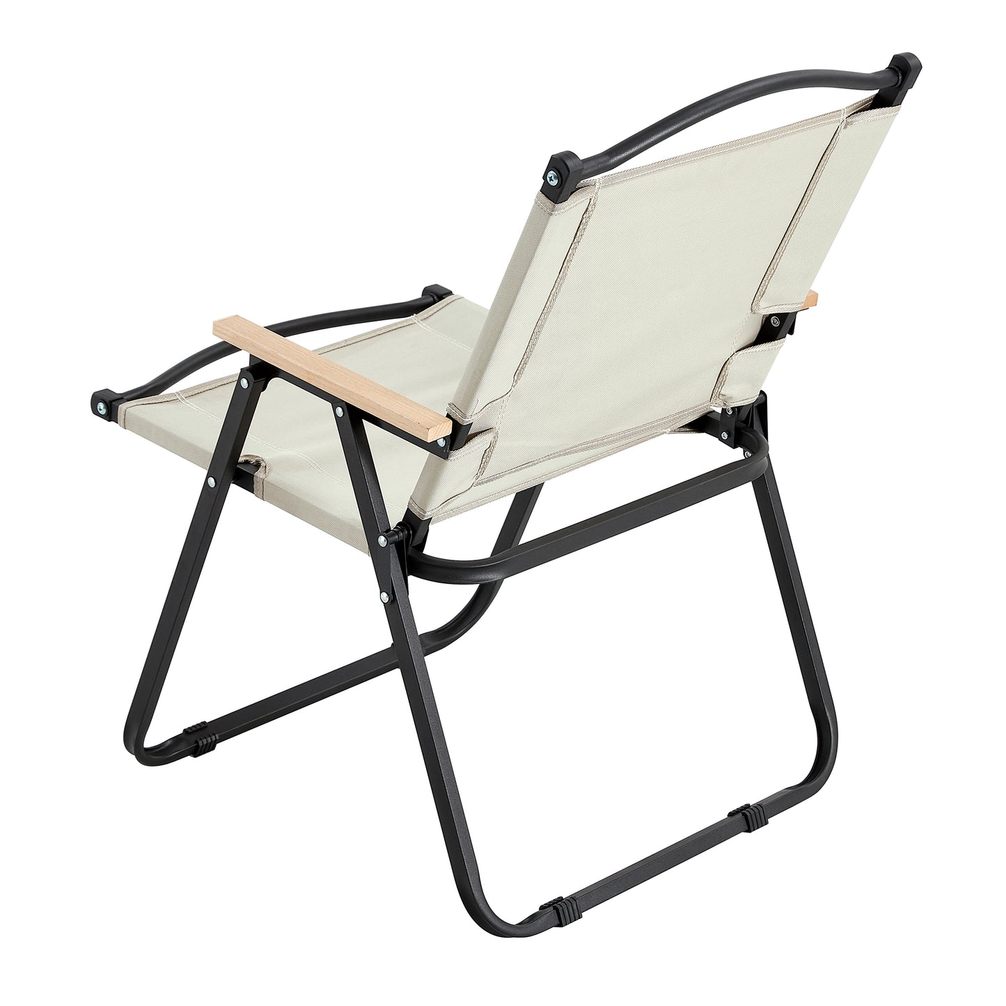 1-Piece Folding Outdoor Chair for Indoor, Outdoor Camping, Picnics, Beach,Backyard, BBQ, Party, Patio, Beige