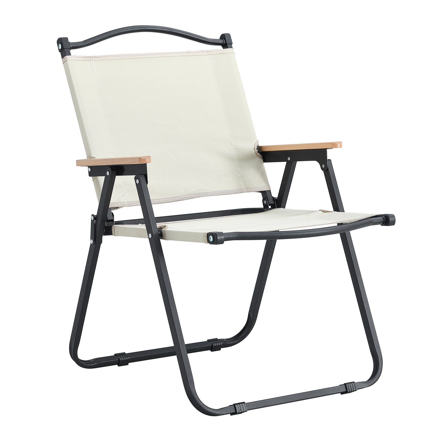 1-Piece Folding Outdoor Chair for Indoor, Outdoor Camping, Picnics, Beach,Backyard, BBQ, Party, Patio, Beige