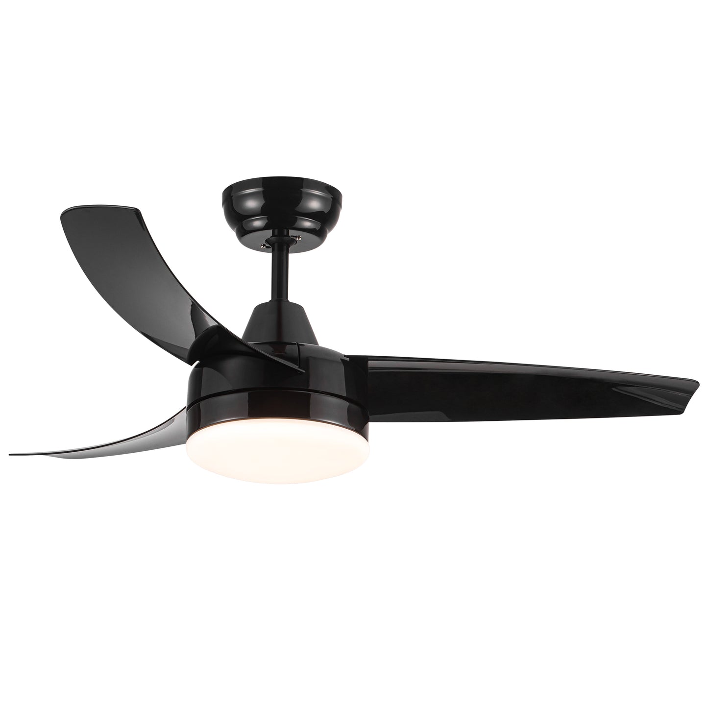 42-Inch 3-Blade Matte Black DC Motor Modern Contemporary LED Ceiling Fan-42 in x 42 in x 10.34 in