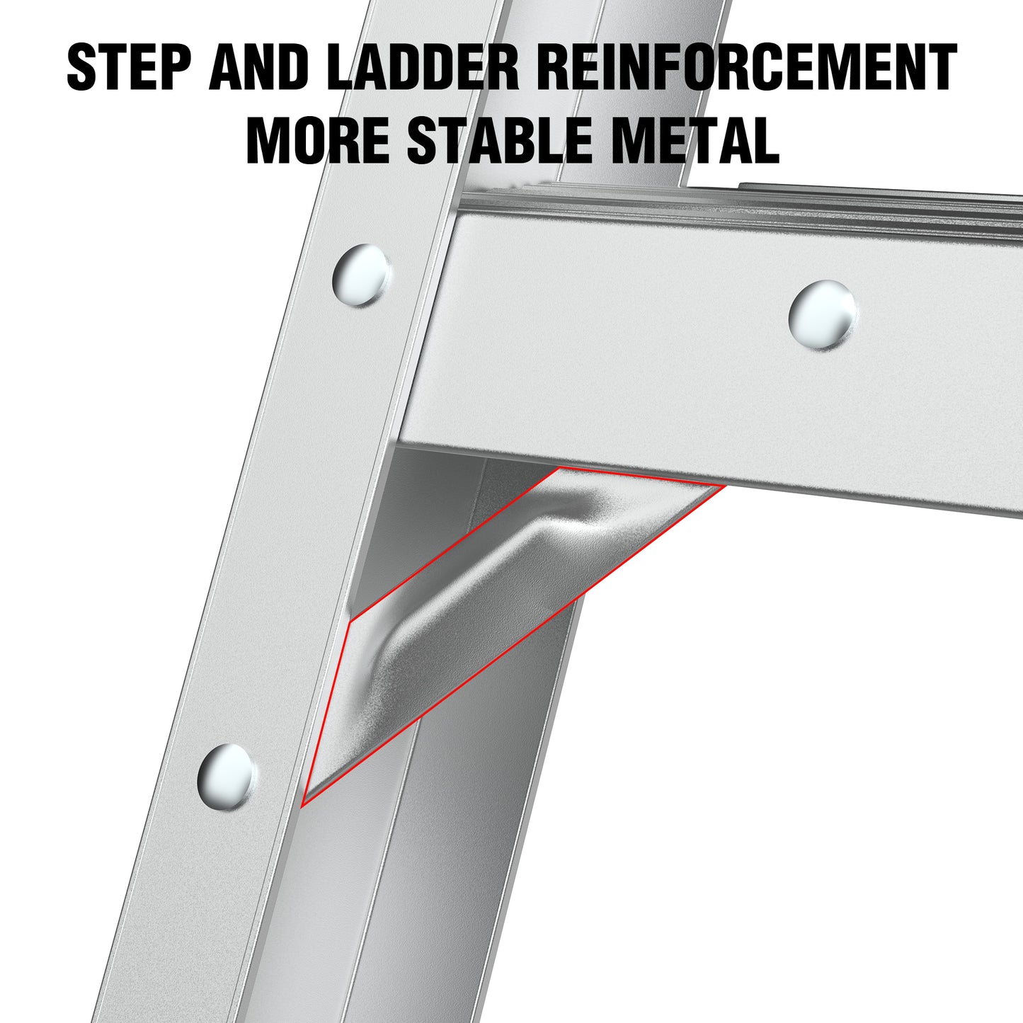 Household Aluminum Attic Ladder 25" x 54" ,350lbs Capacity, 7-10 ft Ceiling Height