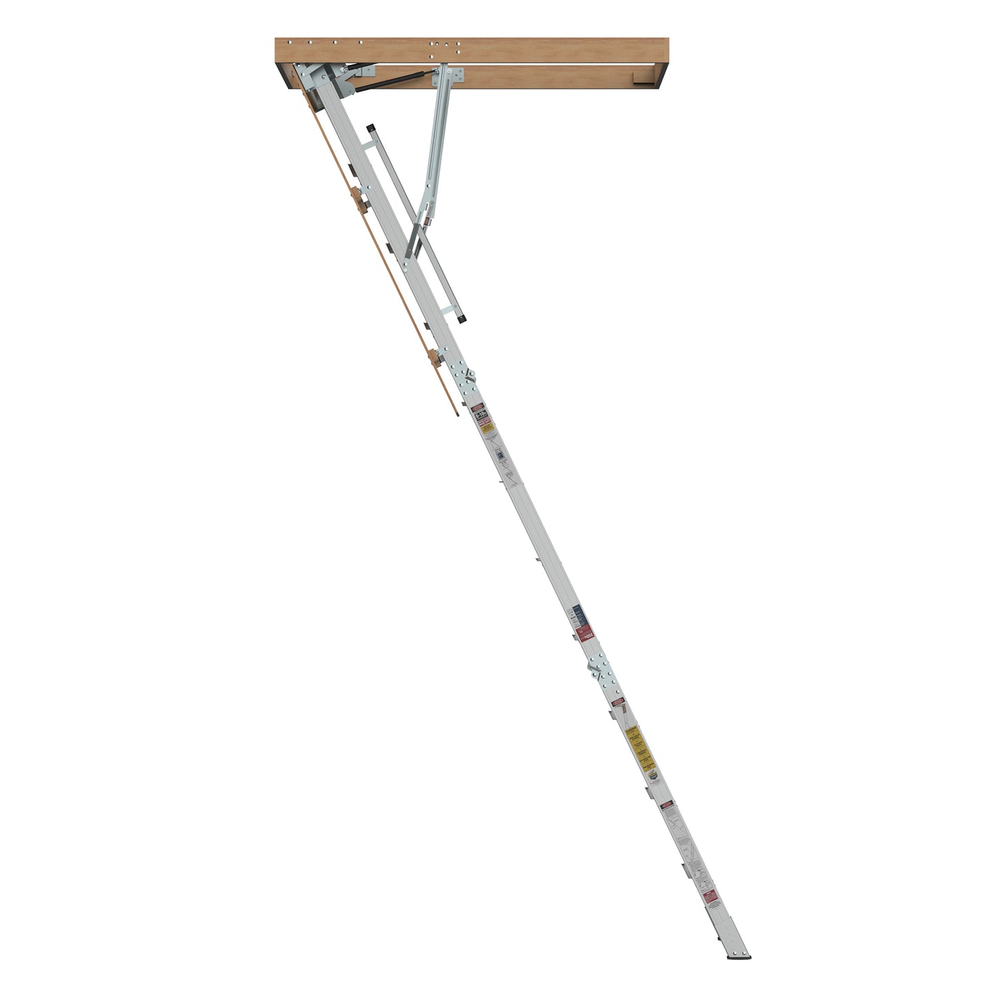 Household Aluminum Attic Ladder 25" x 54" ,350lbs Capacity, 7-10 ft Ceiling Height