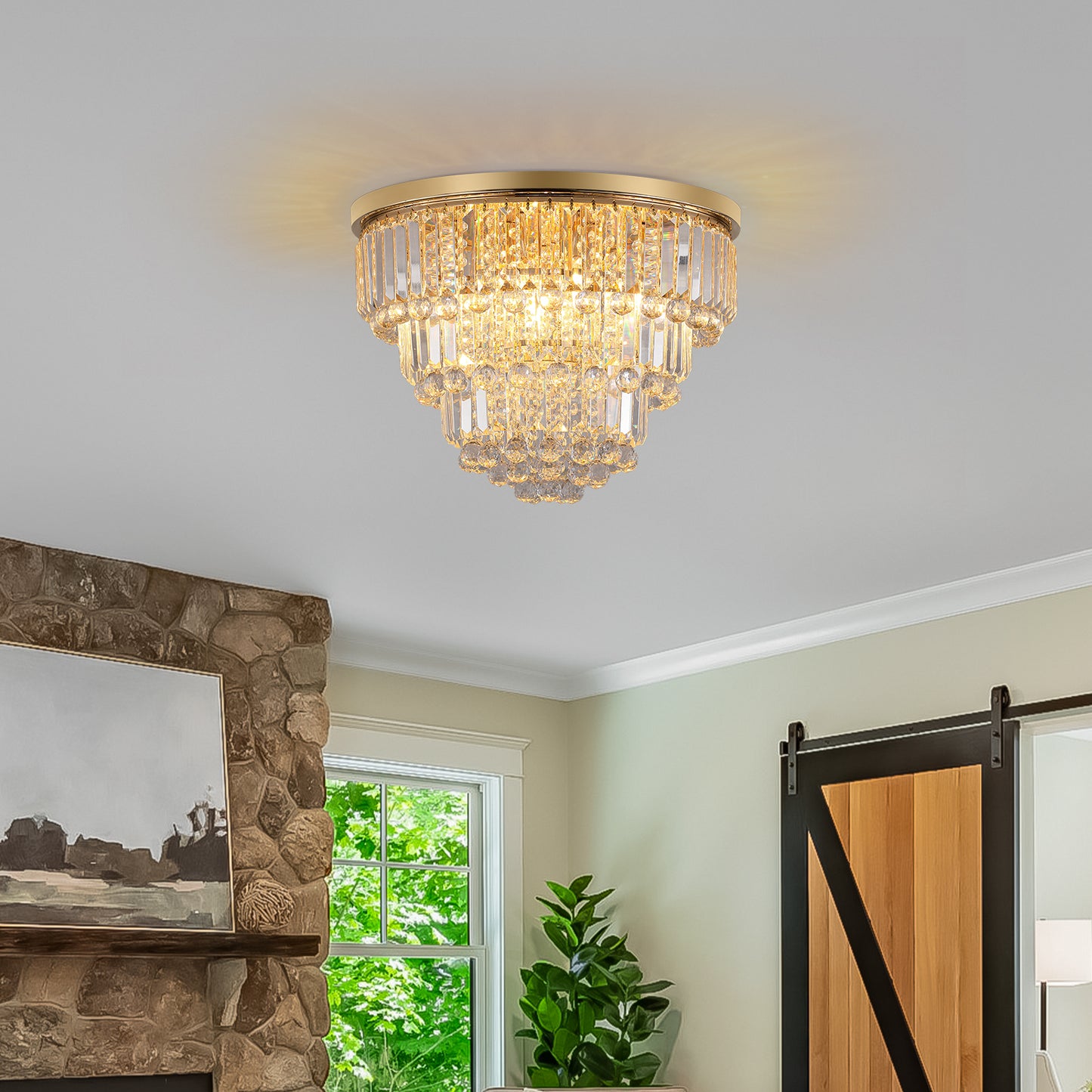 Gold luxury modern style crystal lights,large ceiling chandeliers,dining room,living room,bedroom (Bulb Not Included)