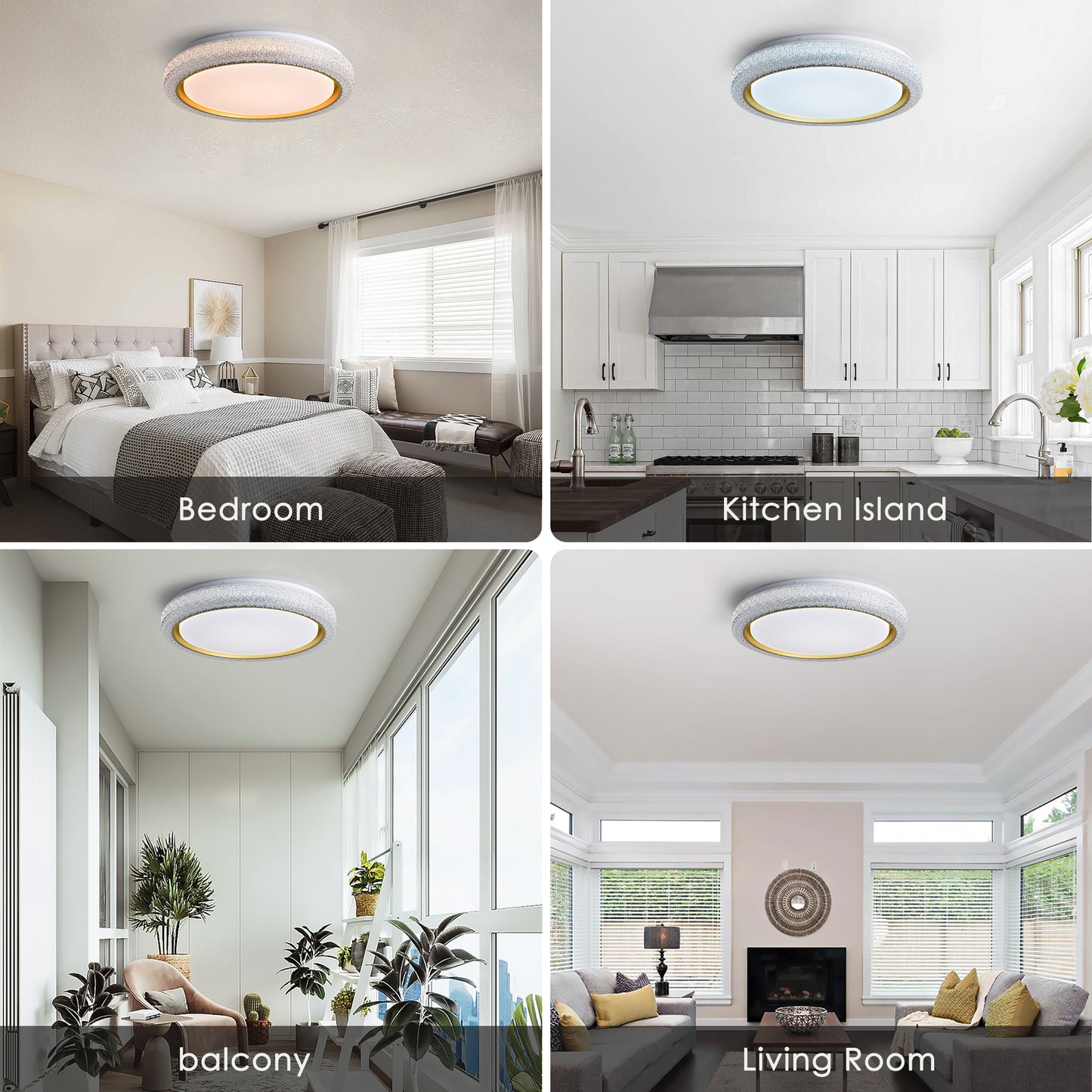 LED Flush Mount Ceiling Light Fixture, 19.69in 36W,3600LM, 5 CCT Colors 2700K 3000K 3500K 4000K 5000K, Dimmable Modern Flush Mount Light Fixture for Bedroom Bathroom Hallway