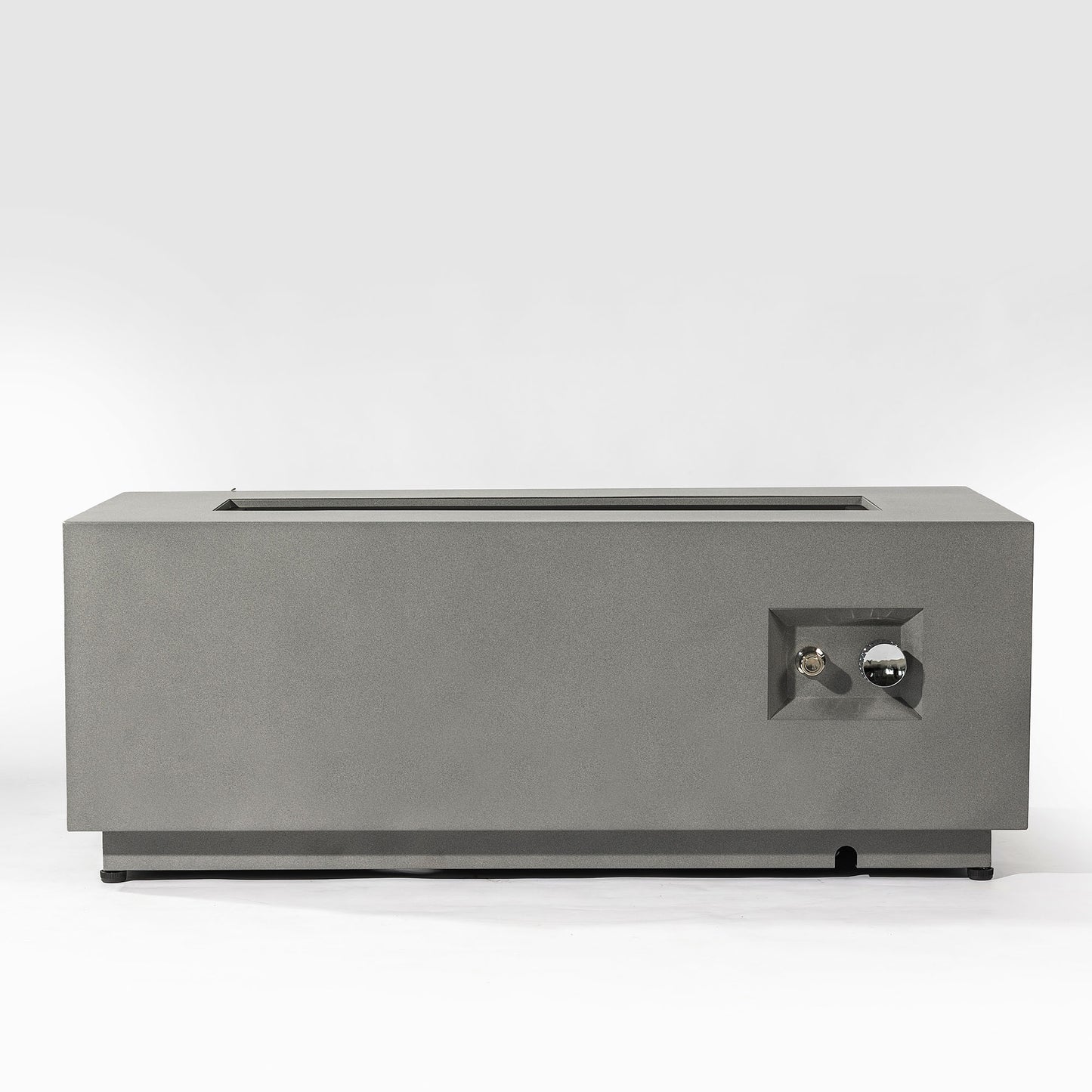 42inch Rectangle Steel Fire Pit Outdoor Fire Table with Glass Wind Guard