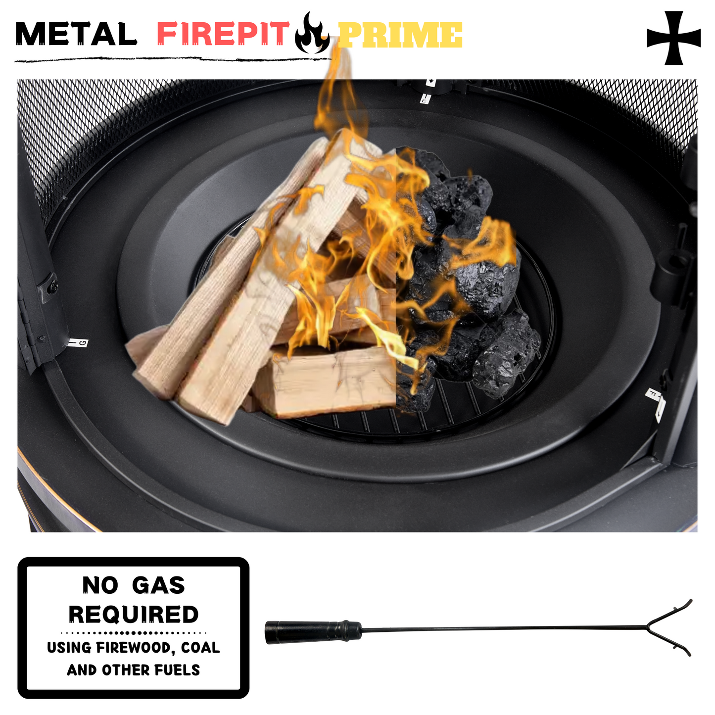 XOT035 Garden Metal Outdoor heating furnace for backyard 2 in 1 Fire Pit for Outdoor