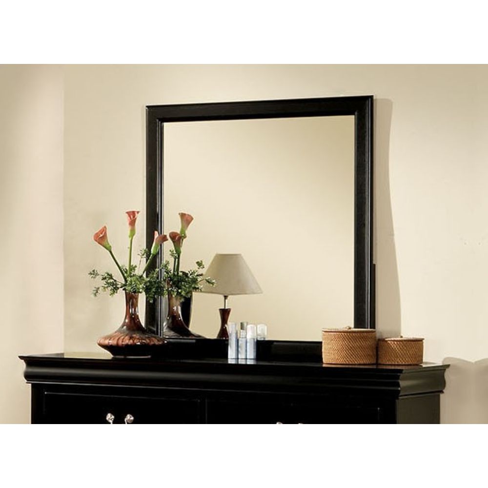 Louis Philippe III Mirror in Black