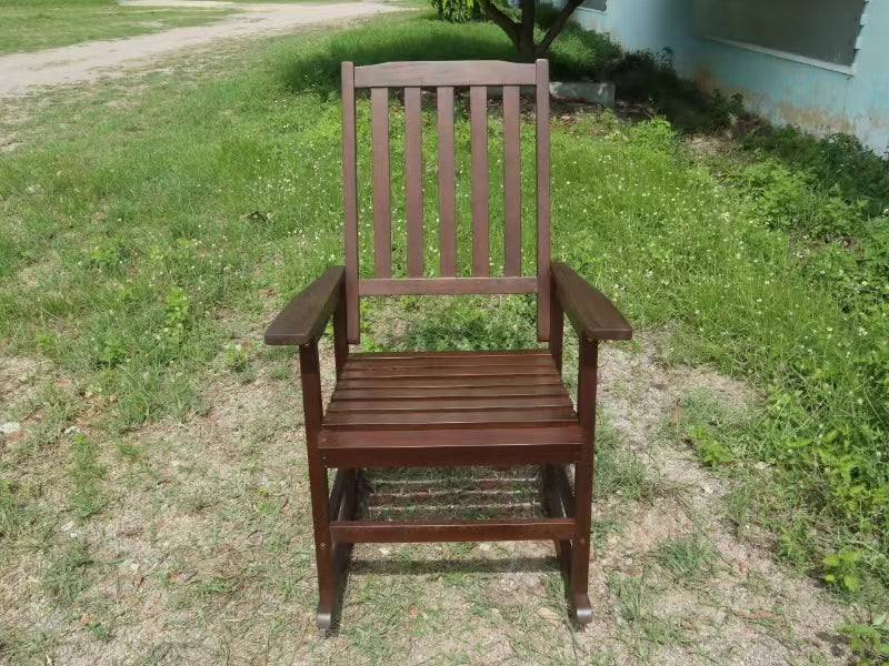 Acacia Wood Outdoor Rocking Chiar, Patio Rocker for Front Porch, Deck, Indoor