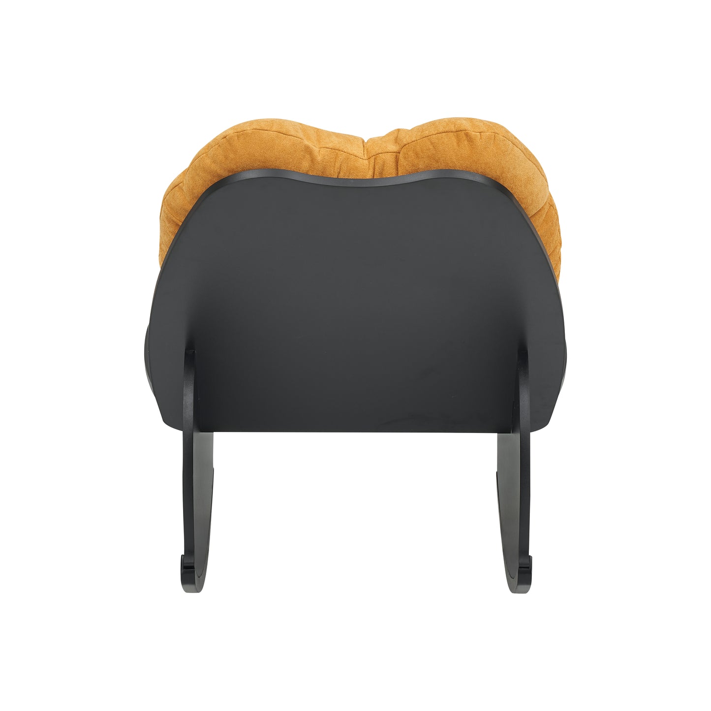 30.31 inches yellow Rocking chair, single seat, balcony casual comfort seat, suitable for senior children, adult lunch chair