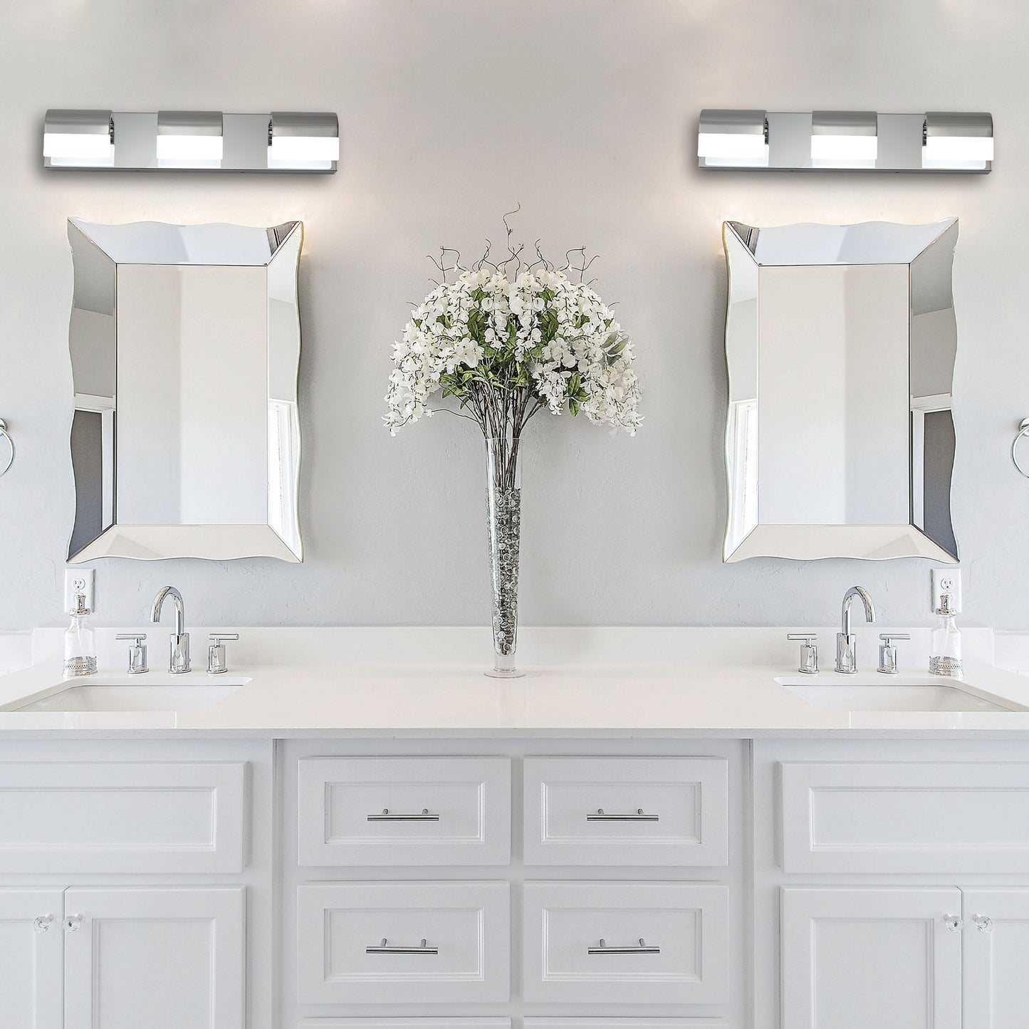 Bathroom Vanity Lighting 3-Light LED Vanity Lights Over Mirror Bath Wall Lighting