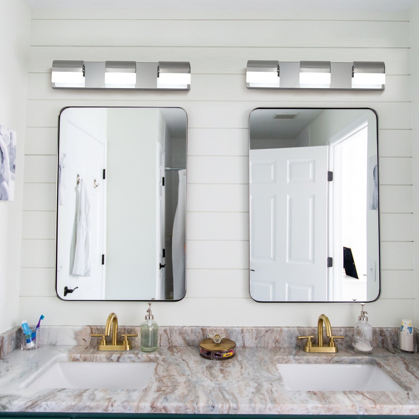 Bathroom Vanity Lighting 3-Light LED Vanity Lights Over Mirror Bath Wall Lighting