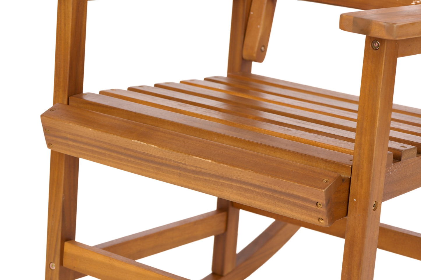 Acacia Wood Outdoor Rocking Chiar, Patio Rocker for Front Porch, Deck, Indoor