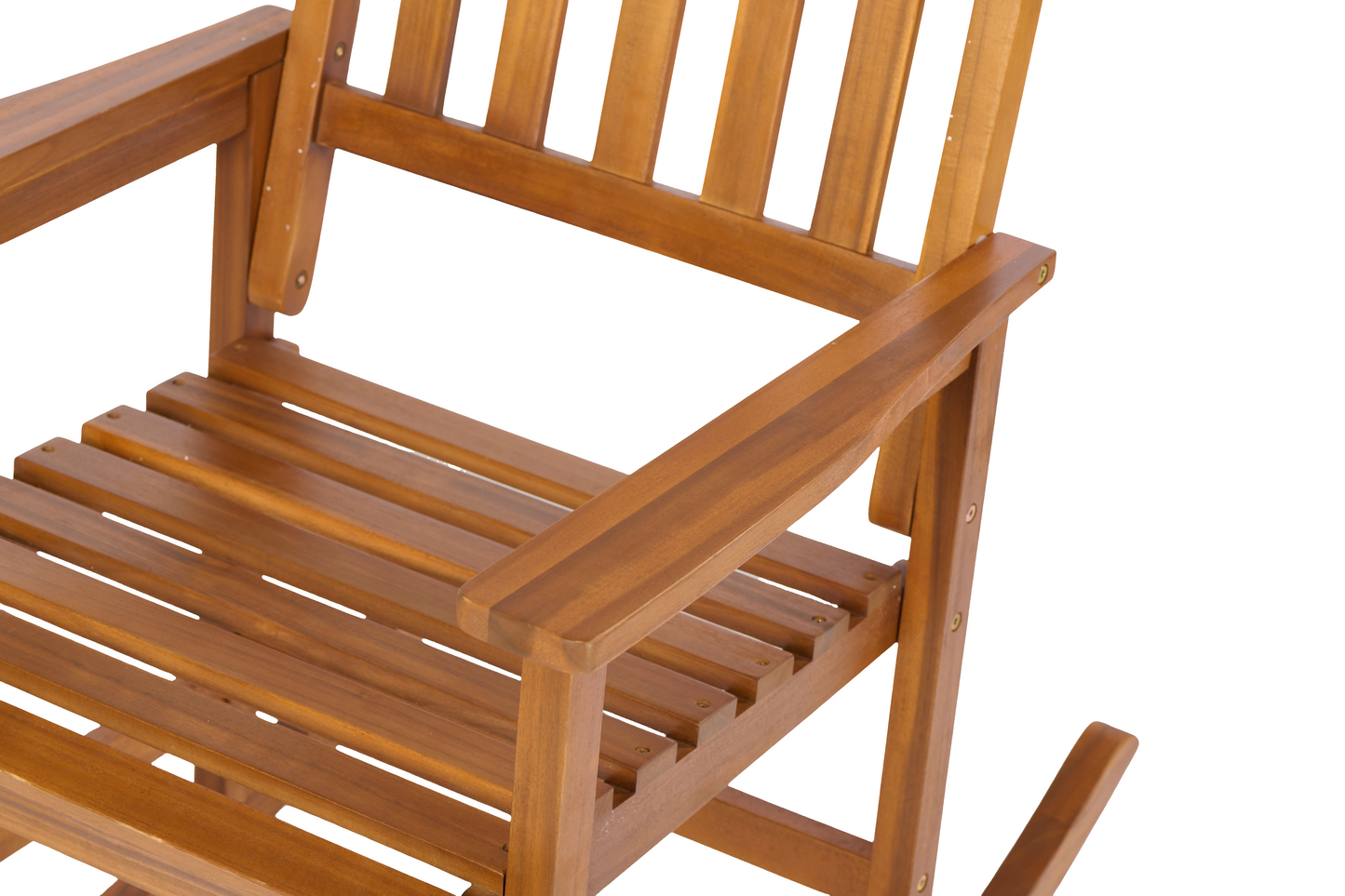 Acacia Wood Outdoor Rocking Chiar, Patio Rocker for Front Porch, Deck, Indoor