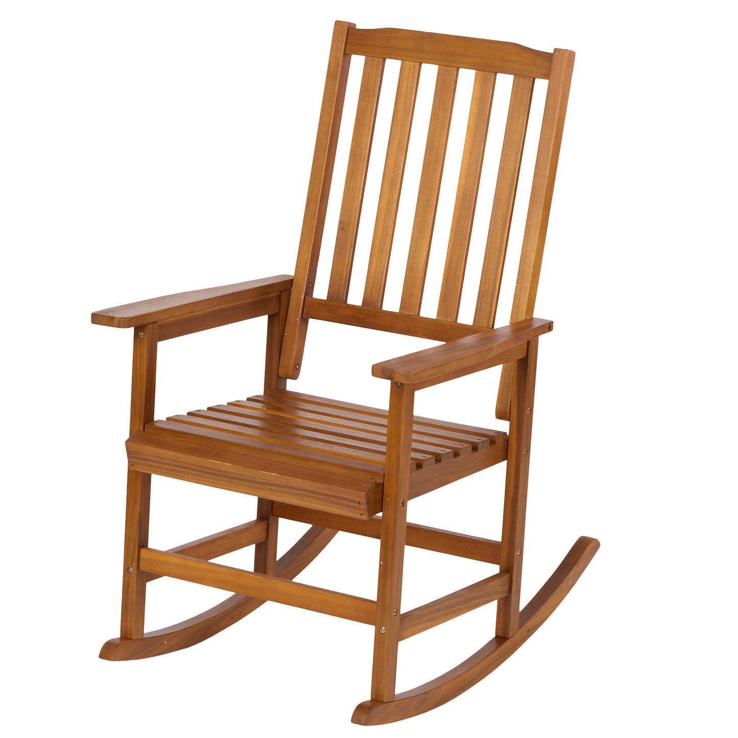 Acacia Wood Outdoor Rocking Chiar, Patio Rocker for Front Porch, Deck, Indoor