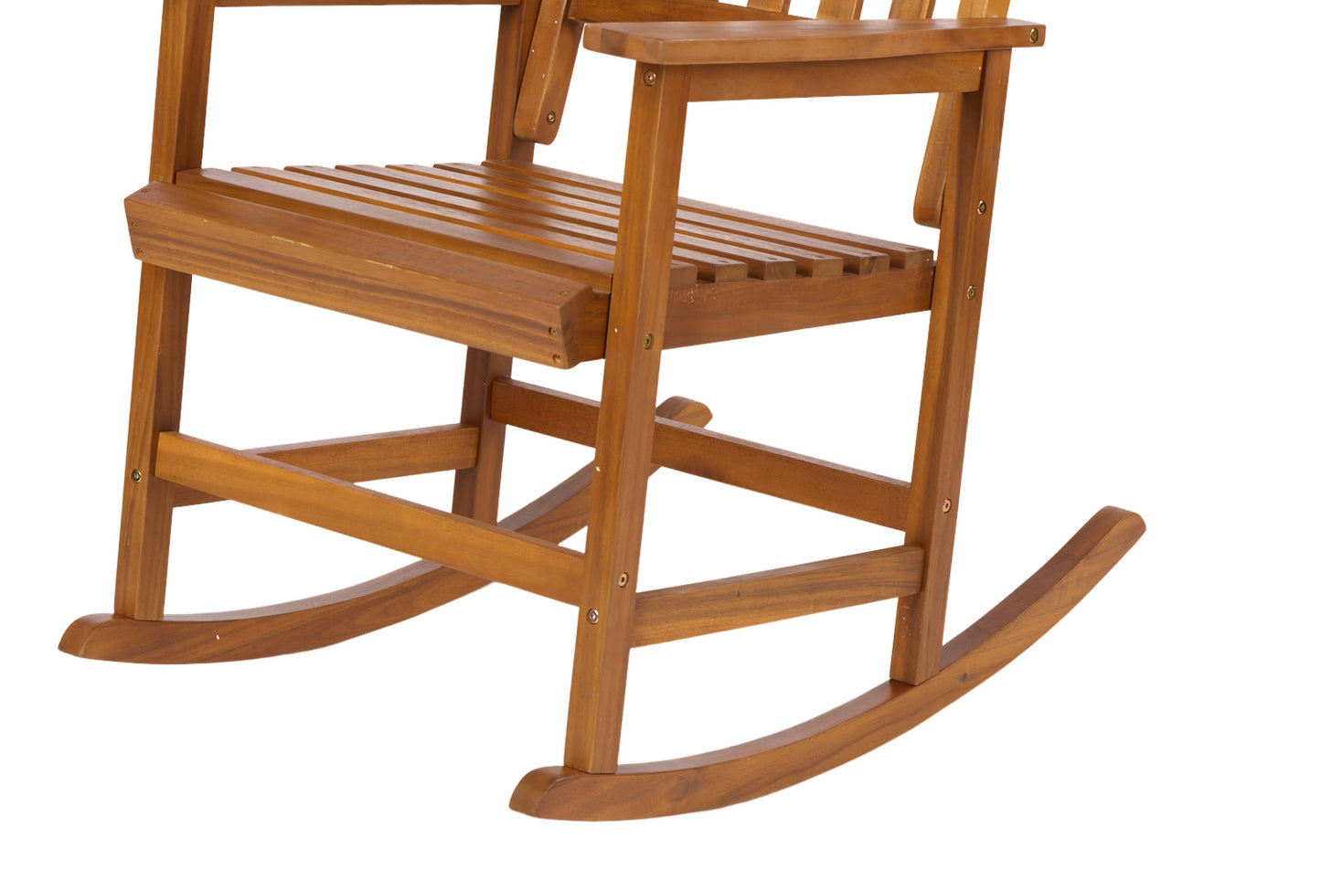 Acacia Wood Outdoor Rocking Chiar, Patio Rocker for Front Porch, Deck, Indoor
