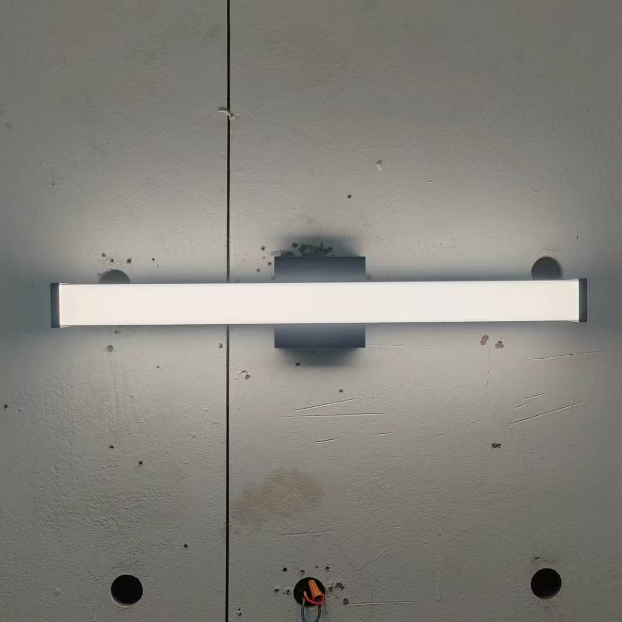 LED 24 Inch 14w 5CCT Dimming Wall Light, Iron Aluminum Acrylic Wall-Mounted Lighting Fixtures, Matte Black Bathroom Vanity Light Over Mirror