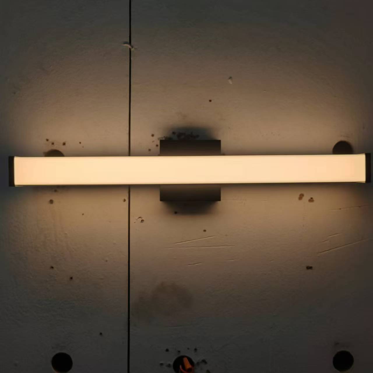 LED 24 Inch 14w 5CCT Dimming Wall Light, Iron Aluminum Acrylic Wall-Mounted Lighting Fixtures, Matte Black Bathroom Vanity Light Over Mirror