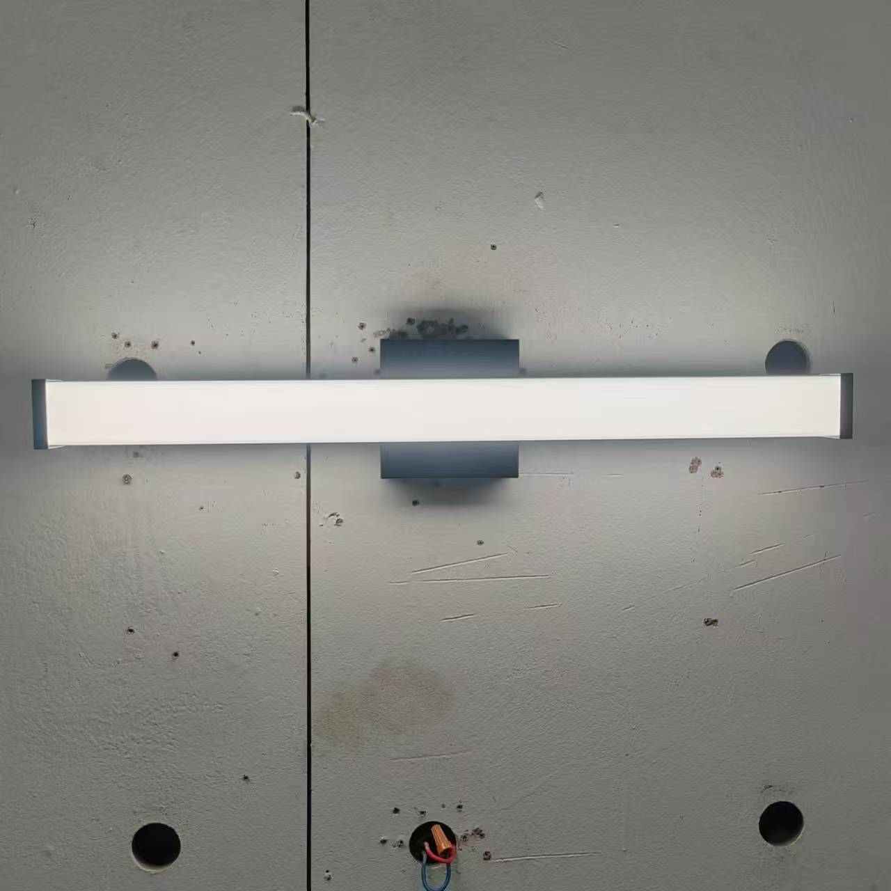 LED 24 Inch 14w 5CCT Dimming Wall Light, Iron Aluminum Acrylic Wall-Mounted Lighting Fixtures, Matte Black Bathroom Vanity Light Over Mirror