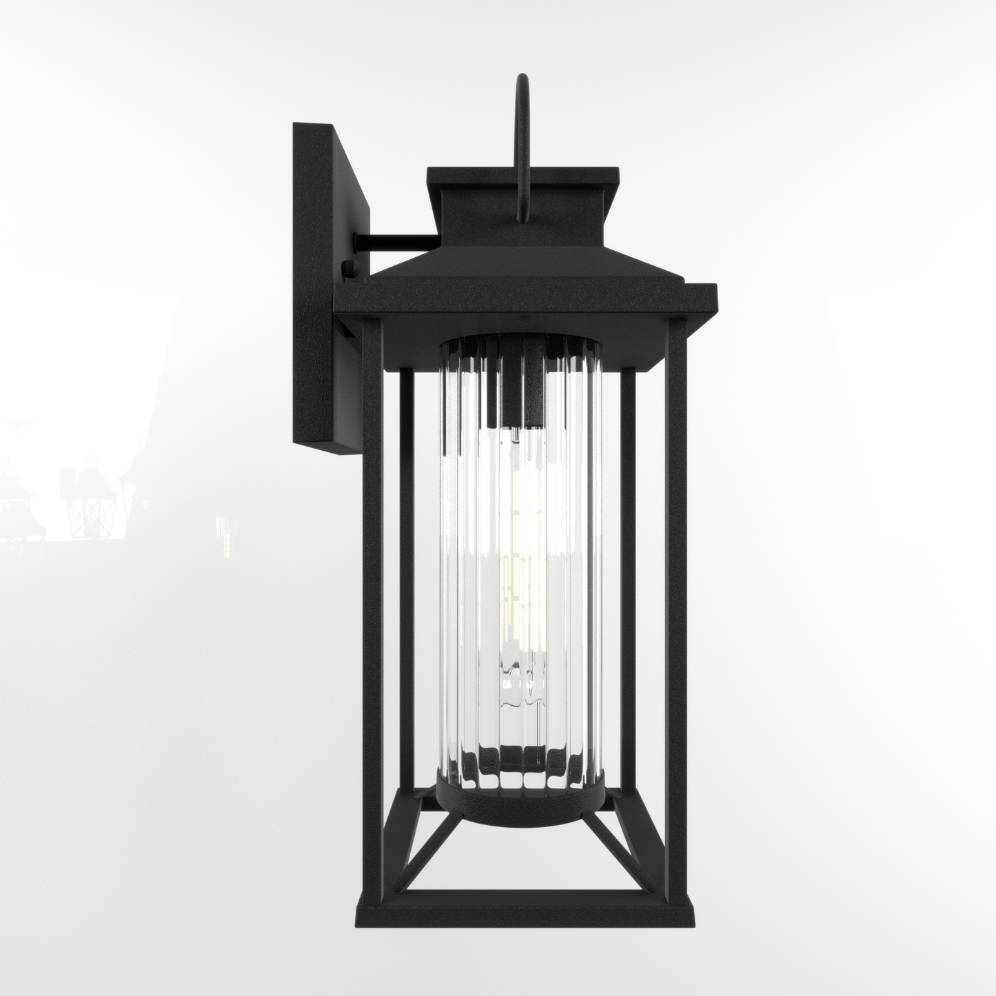 Outdoor Porch Lights, Textured Black Exterior Lighting Fixtures Wall Mount, Modern Outdoor Wall Sconce Lantern for House, Front Porch, Anti-Rust Waterproof Outdoor Garage Lights for Coach (1 pack)