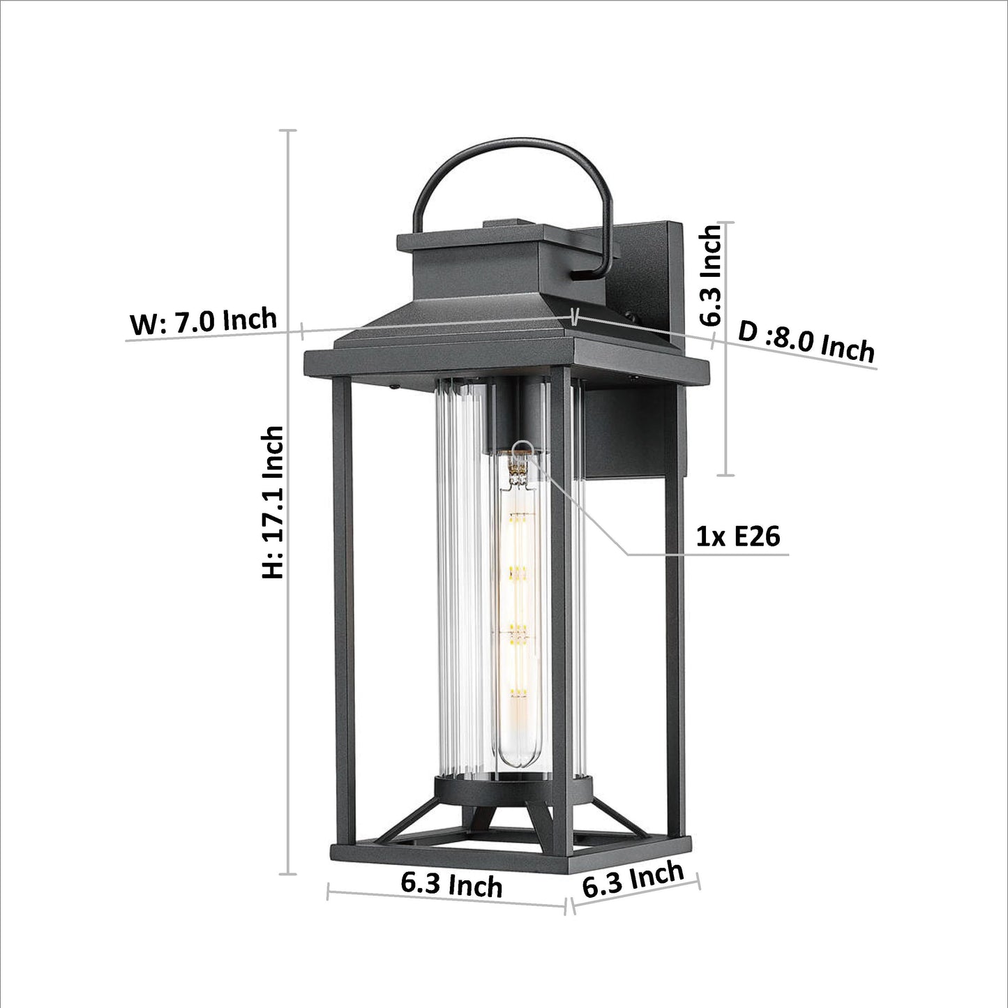 Outdoor Porch Lights, Textured Black Exterior Lighting Fixtures Wall Mount, Modern Outdoor Wall Sconce Lantern for House, Front Porch, Anti-Rust Waterproof Outdoor Garage Lights for Coach (1 pack)