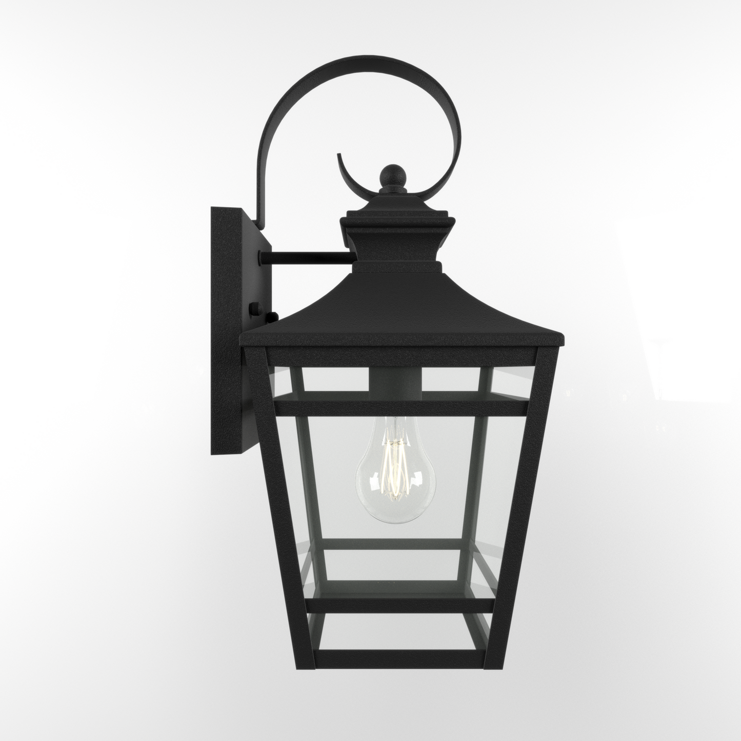 Large Outdoor Wall Lights for House, 16.5inch Exterior Lighting Fixtures Wall Mount Outdoor Porch Lights Waterproof Black Outdoor Sconce Lights with Clear Glass for Patio Hallway Garage (2 pack)