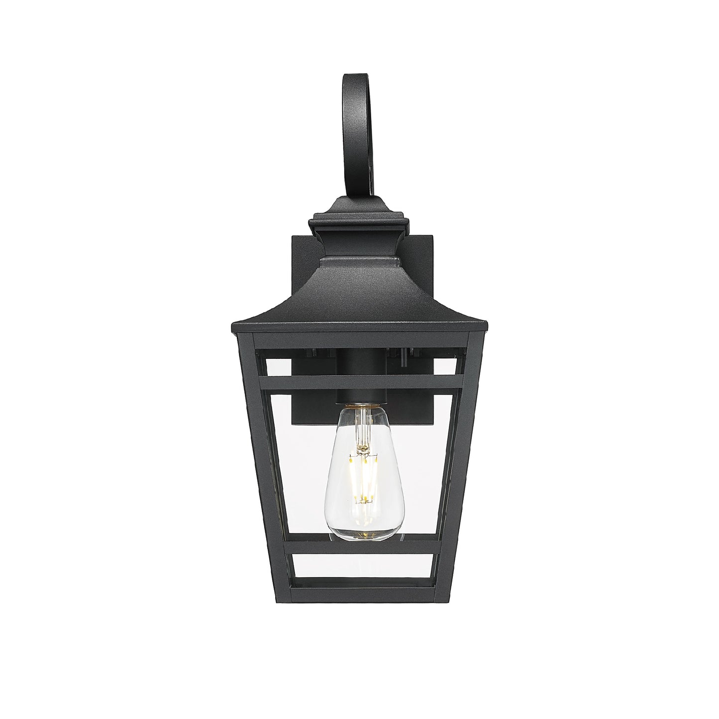 Large Outdoor Wall Lights for House, 16.5inch Exterior Lighting Fixtures Wall Mount Outdoor Porch Lights Waterproof Black Outdoor Sconce Lights with Clear Glass for Patio Hallway Garage (2 pack)