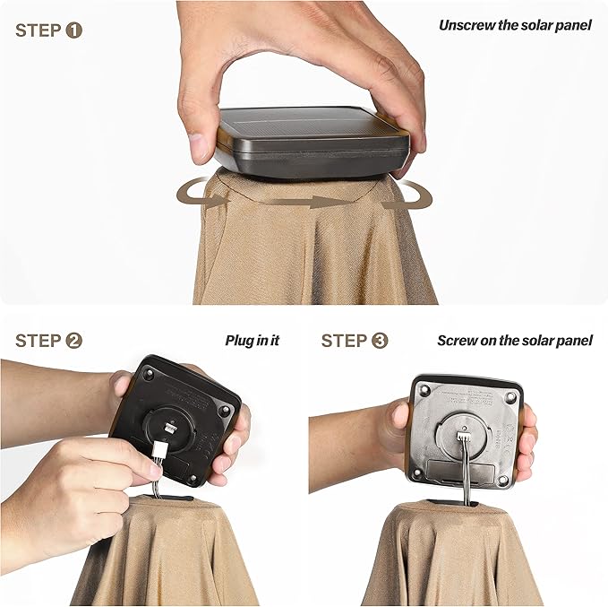 9' Solar 32 Lighted Patio Table Market Push Button Tilt/Crank Outdoor Umbrella for Garden,Deck,Backyard and Pool,9ft-LED,Tan---LED