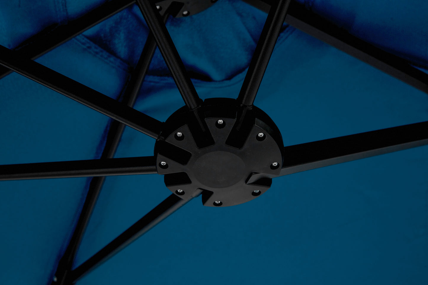 14.8 Ft Double Sided Outdoor Umbrella Rectangular Large with Crank ( Dark blue )