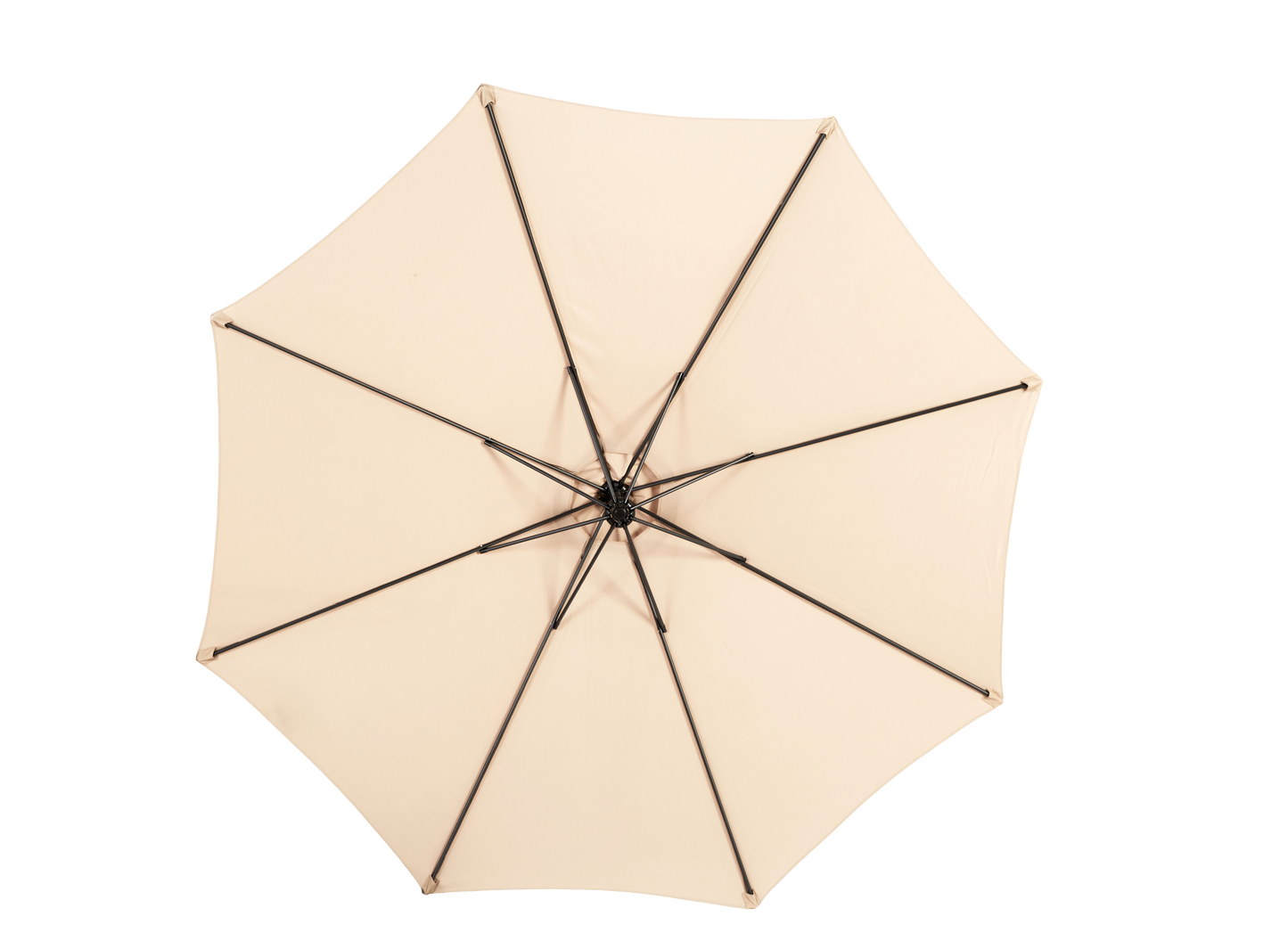 Best Choice Products 10ft Offset Hanging Market Patio Umbrella w/Easy Tilt Adjustment, Polyester Shade, 8 Ribs for Backyard, Poolside - ( khaki )