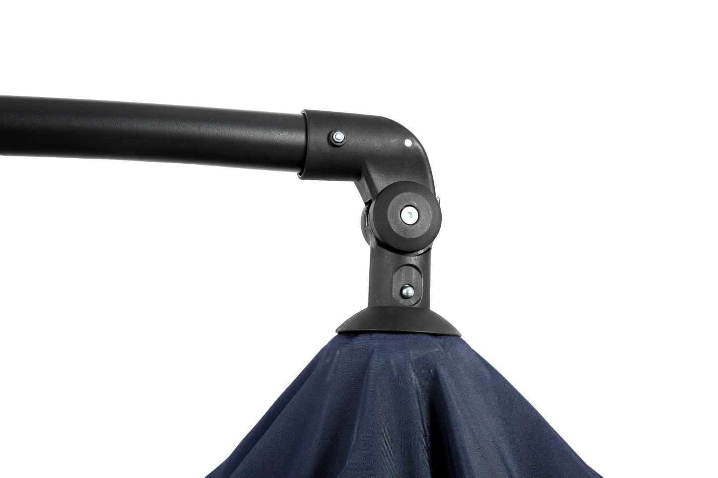 Best Choice Products 10ft Offset Hanging Market Patio Umbrella w/Easy Tilt Adjustment, Polyester Shade, 8 Ribs for Backyard, Poolside - (Navy blue )