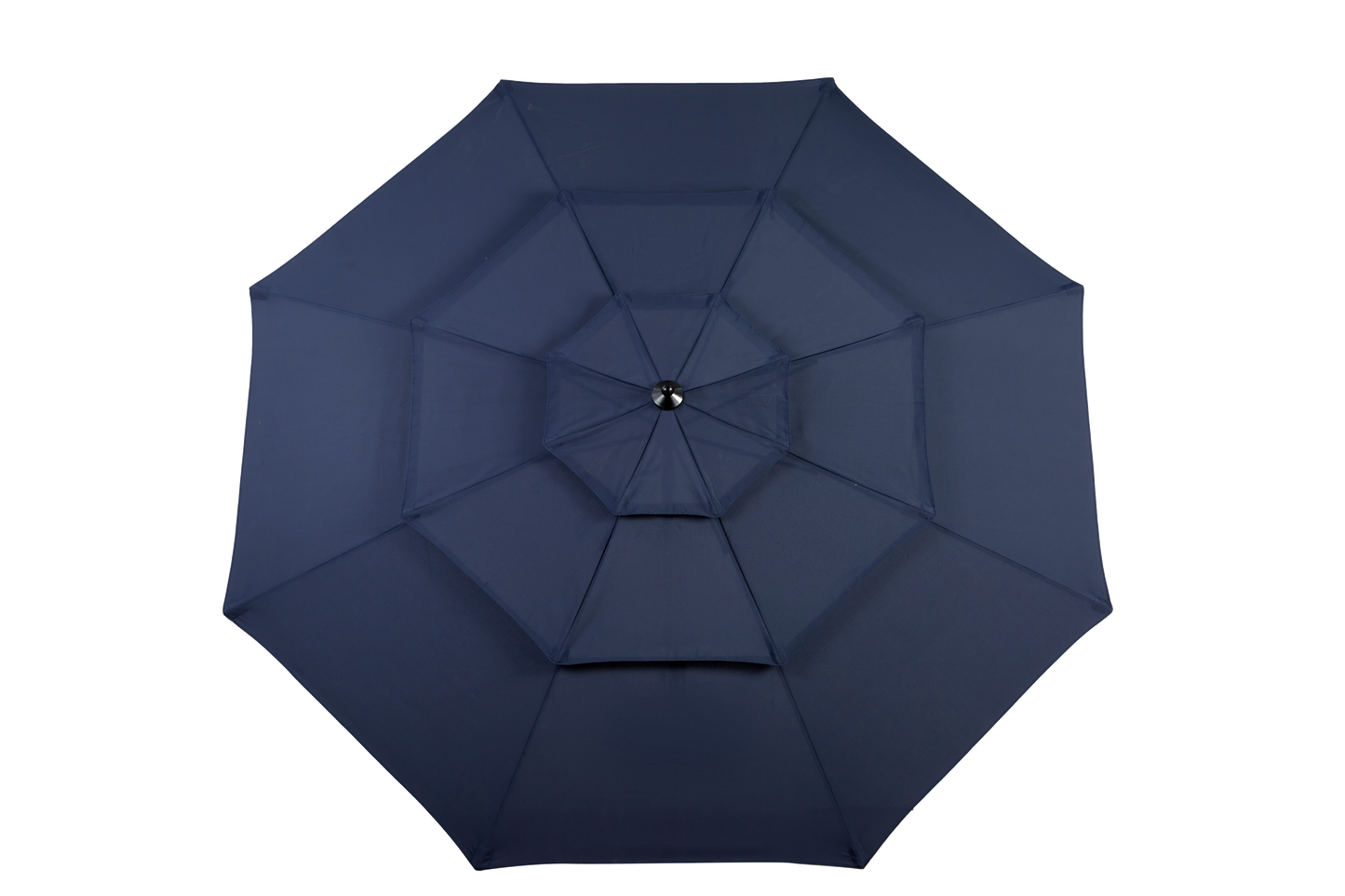 Aluminium 10ft 3 Tier Auto-tilt Umbrella ,Outdoor Patio Umbrella - Market Table Pool Deck Umbrella (Base Not Included) - (Navy blue )