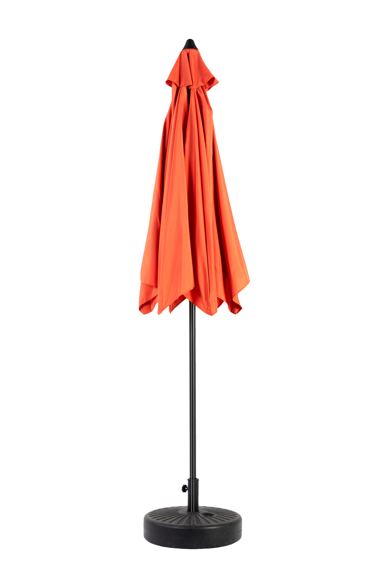 9FT Outdoor Patio Umbrella Outdoor Table Umbrella with Push Button Tilt and Crank, Market Umbrella 6 Sturdy Ribs , Deck, Backyard, Pool (Base Not Included) - (orange )