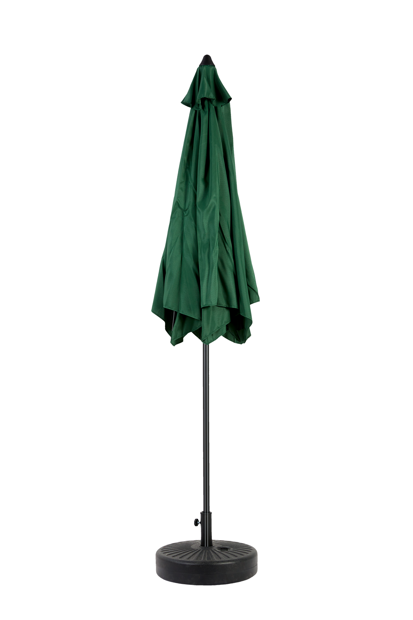 9FT Outdoor Patio Umbrella Outdoor Table Umbrella with Push Button Tilt and Crank, Market Umbrella 6 Sturdy Ribs , Deck, Backyard, Pool (Base Not Included) - ( Dark green )