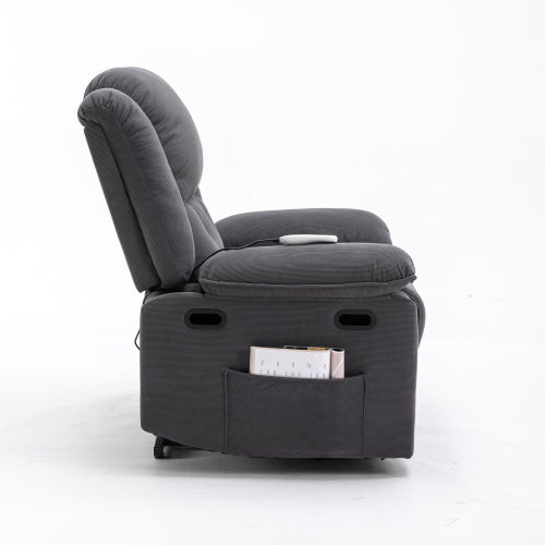 Massage Recliner,Power Lift Chair for Elderly with Adjustable Massage and Heating Function,Recliner Chair with Infinite Position and Side Pocket for Living Room(Old SKU:WF308781AAE) ,Gray