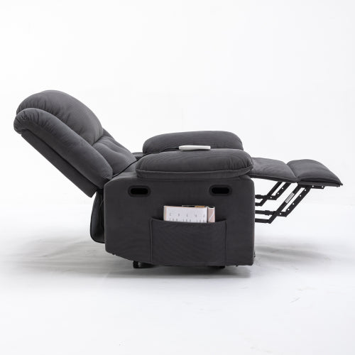 Massage Recliner,Power Lift Chair for Elderly with Adjustable Massage and Heating Function,Recliner Chair with Infinite Position and Side Pocket for Living Room(Old SKU:WF308781AAE) ,Gray
