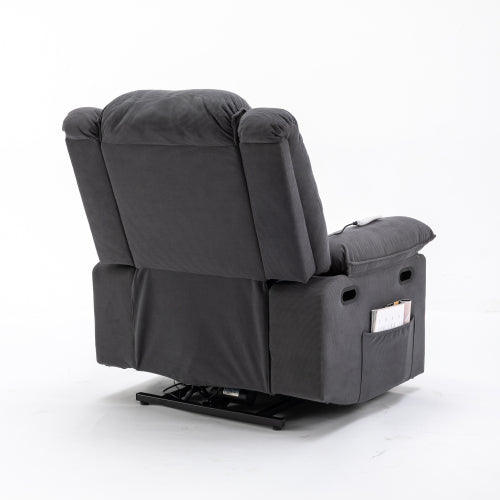 Massage Recliner,Power Lift Chair for Elderly with Adjustable Massage and Heating Function,Recliner Chair with Infinite Position and Side Pocket for Living Room(Old SKU:WF308781AAE) ,Gray