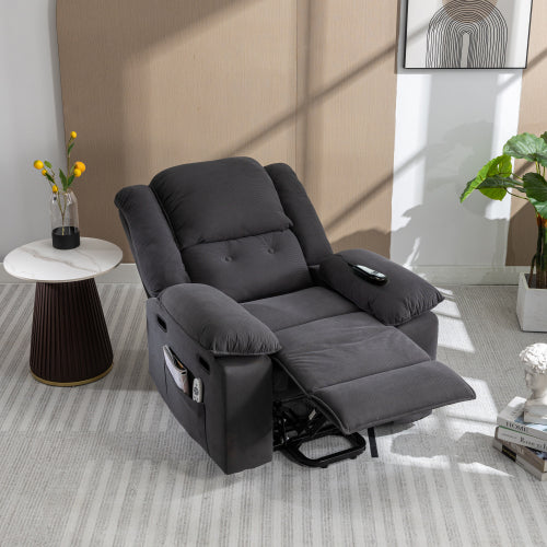 Massage Recliner,Power Lift Chair for Elderly with Adjustable Massage and Heating Function,Recliner Chair with Infinite Position and Side Pocket for Living Room(Old SKU:WF308781AAE) ,Gray