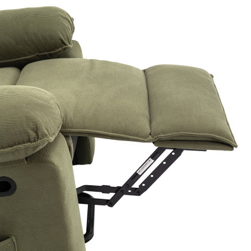 Massage Recliner,Power Lift Chair for Elderly with Adjustable Massage and Heating Function,Recliner Chair with Infinite Position and Side Pocket for Living Room (Old SKU:WF308781AAF),Green