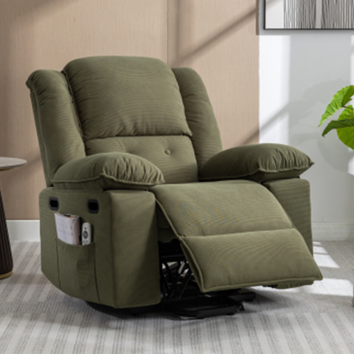 Massage Recliner,Power Lift Chair for Elderly with Adjustable Massage and Heating Function,Recliner Chair with Infinite Position and Side Pocket for Living Room (Old SKU:WF308781AAF),Green