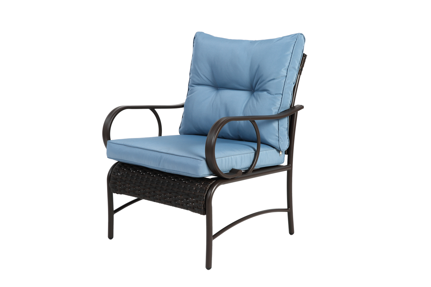 3 Pieces Patio Set Outdoor Wicker Furniture Sets Modern Rattan Chair Conversation Sets with Coffee Table